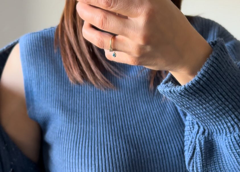 Ensemble Robe gilet en tricot bleu