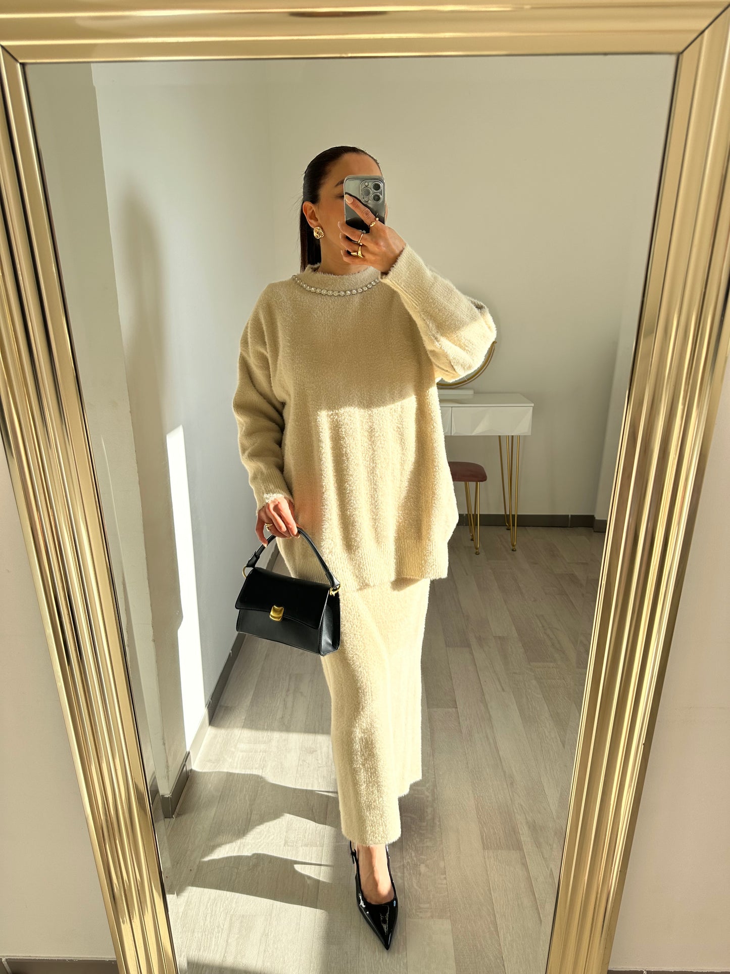 Ensemble jupe pull doux