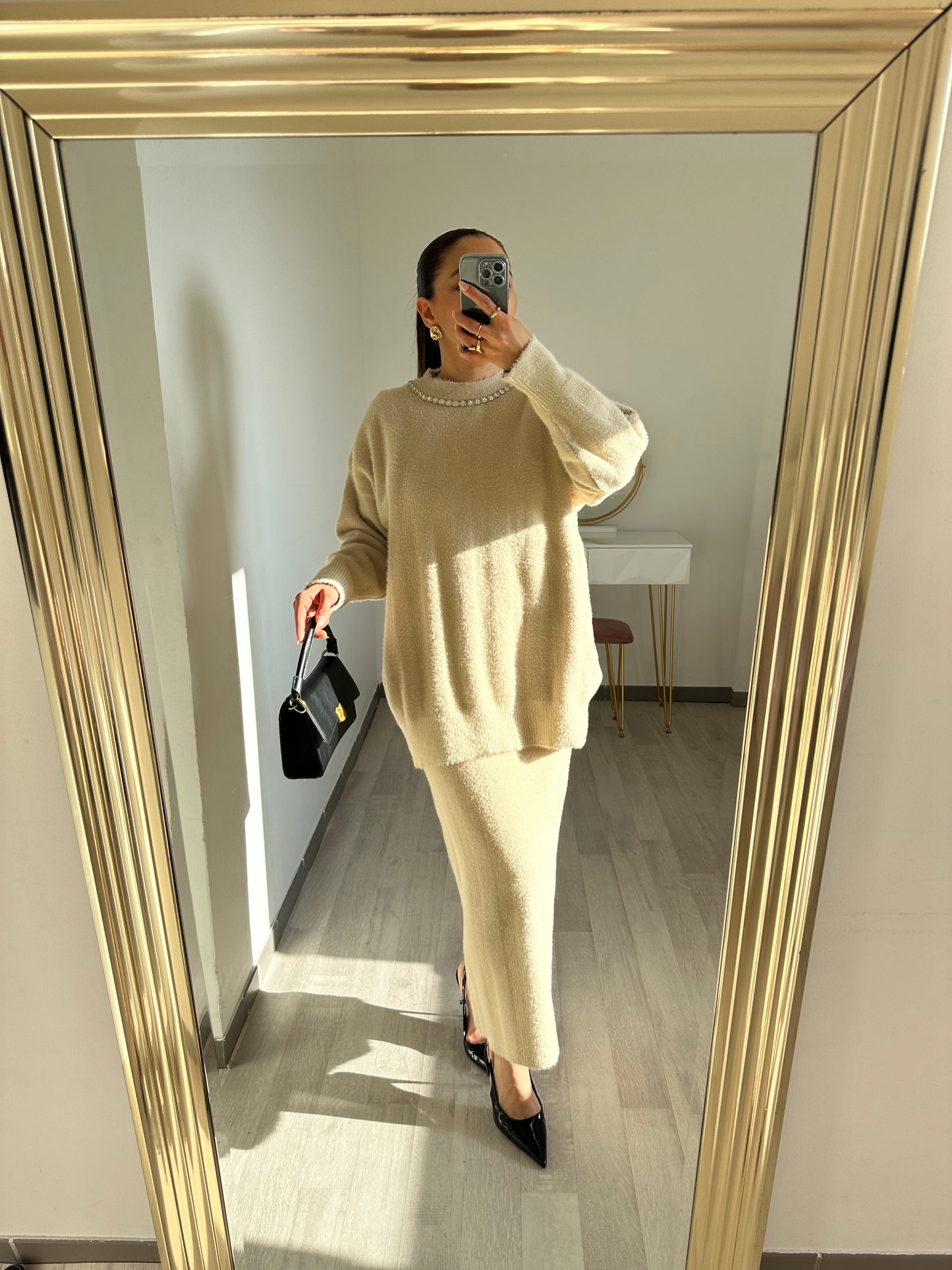 Ensemble jupe pull doux