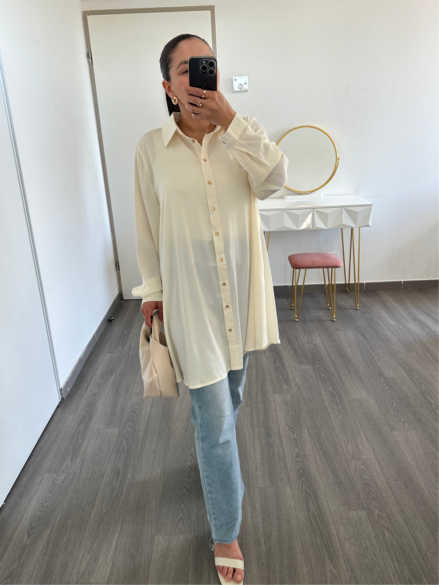 Chemise longue fluide