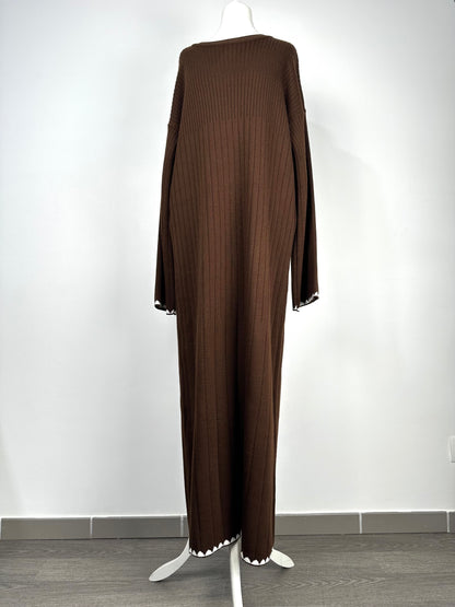 Robe longue marron