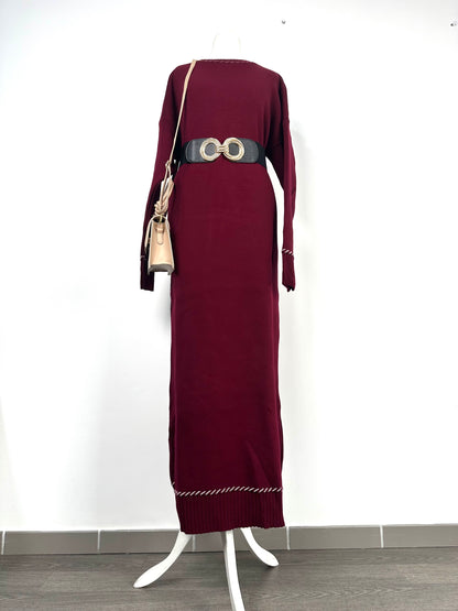 Robe longue bordeaux
