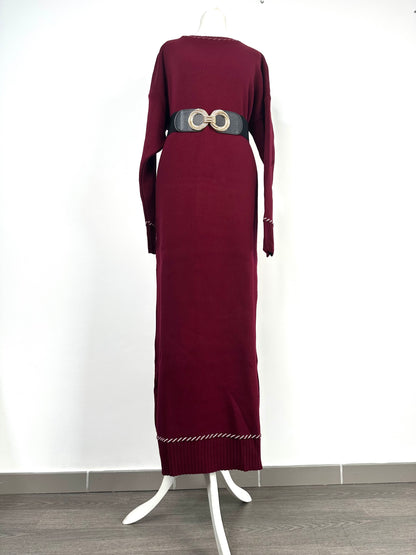 Robe longue bordeaux