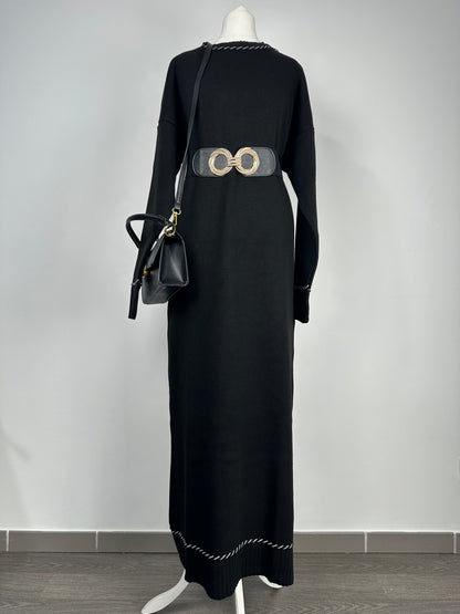 Robe en maille Noire