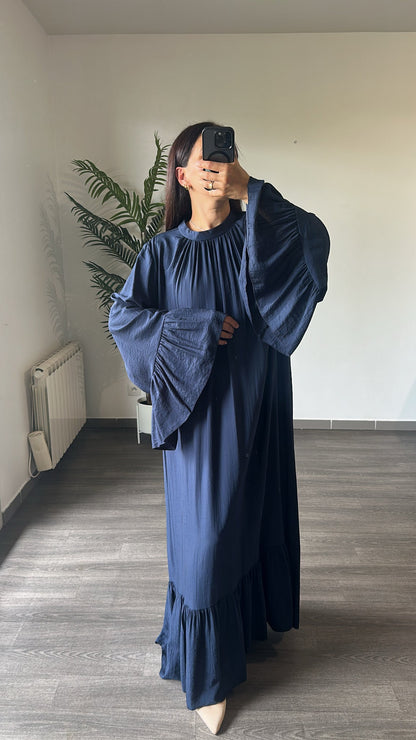 Robe longue bleu marine