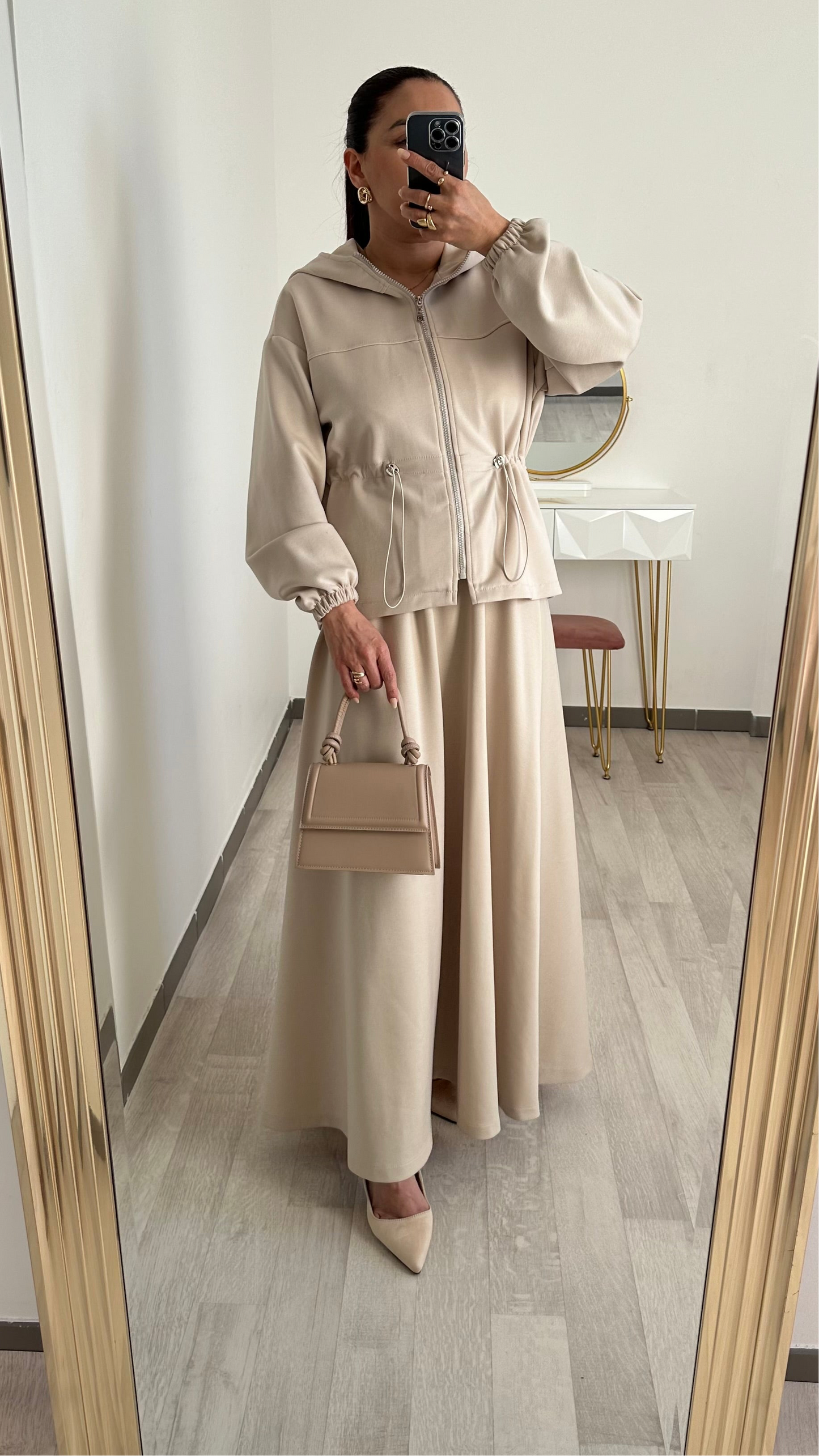 Ensemble jupe et sweat à capuche