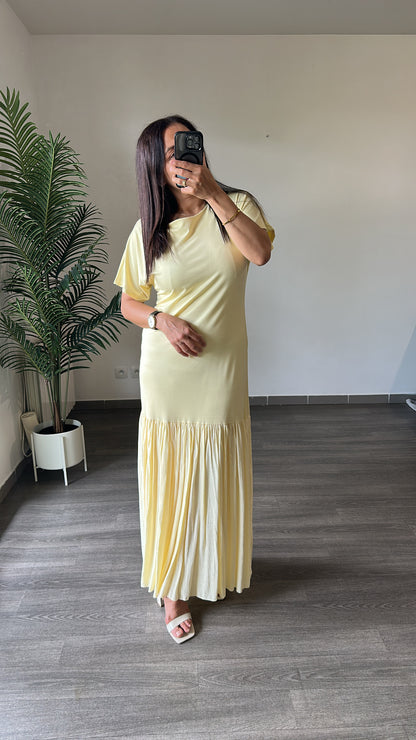 Robe Longue Jaune Pastel
