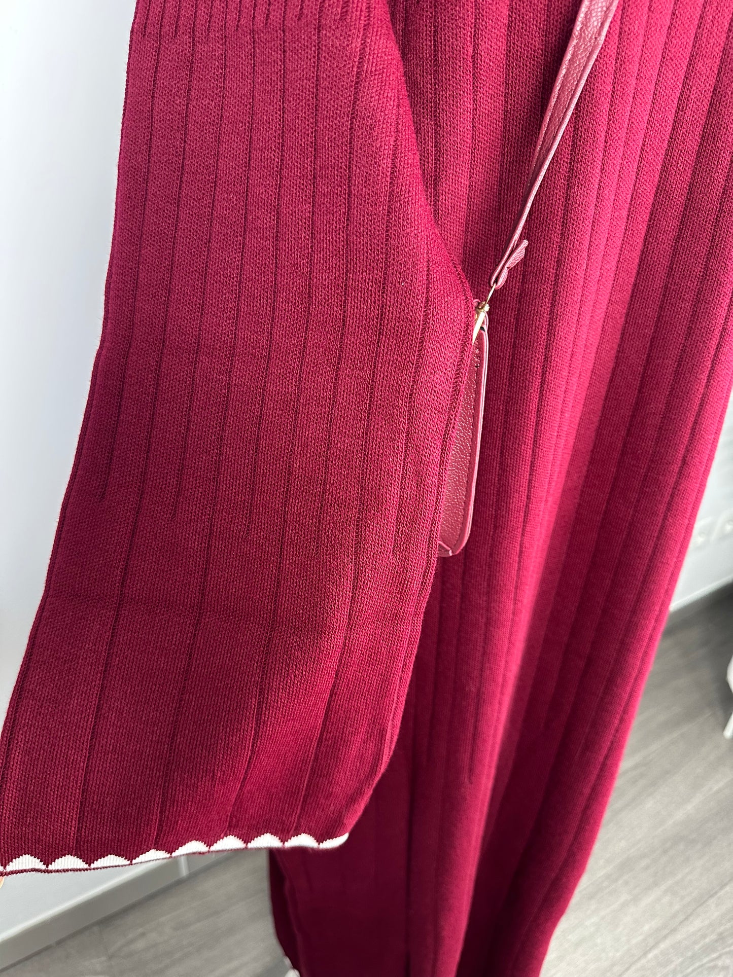 Robe longue bordeaux