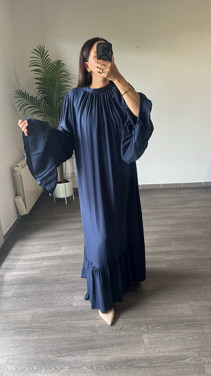 Robe longue bleu marine