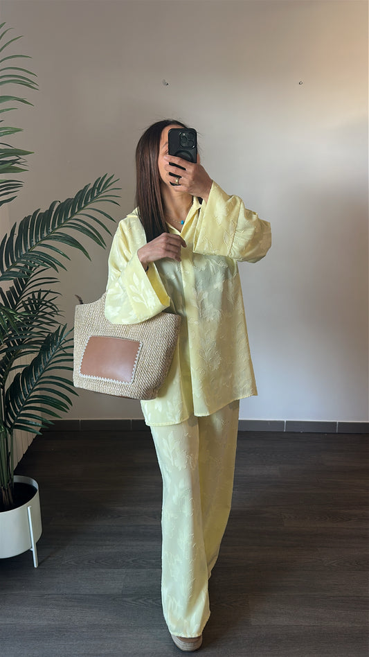 Ensemble texturé – Jaune pastel