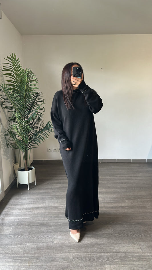 Robe en maille Noire