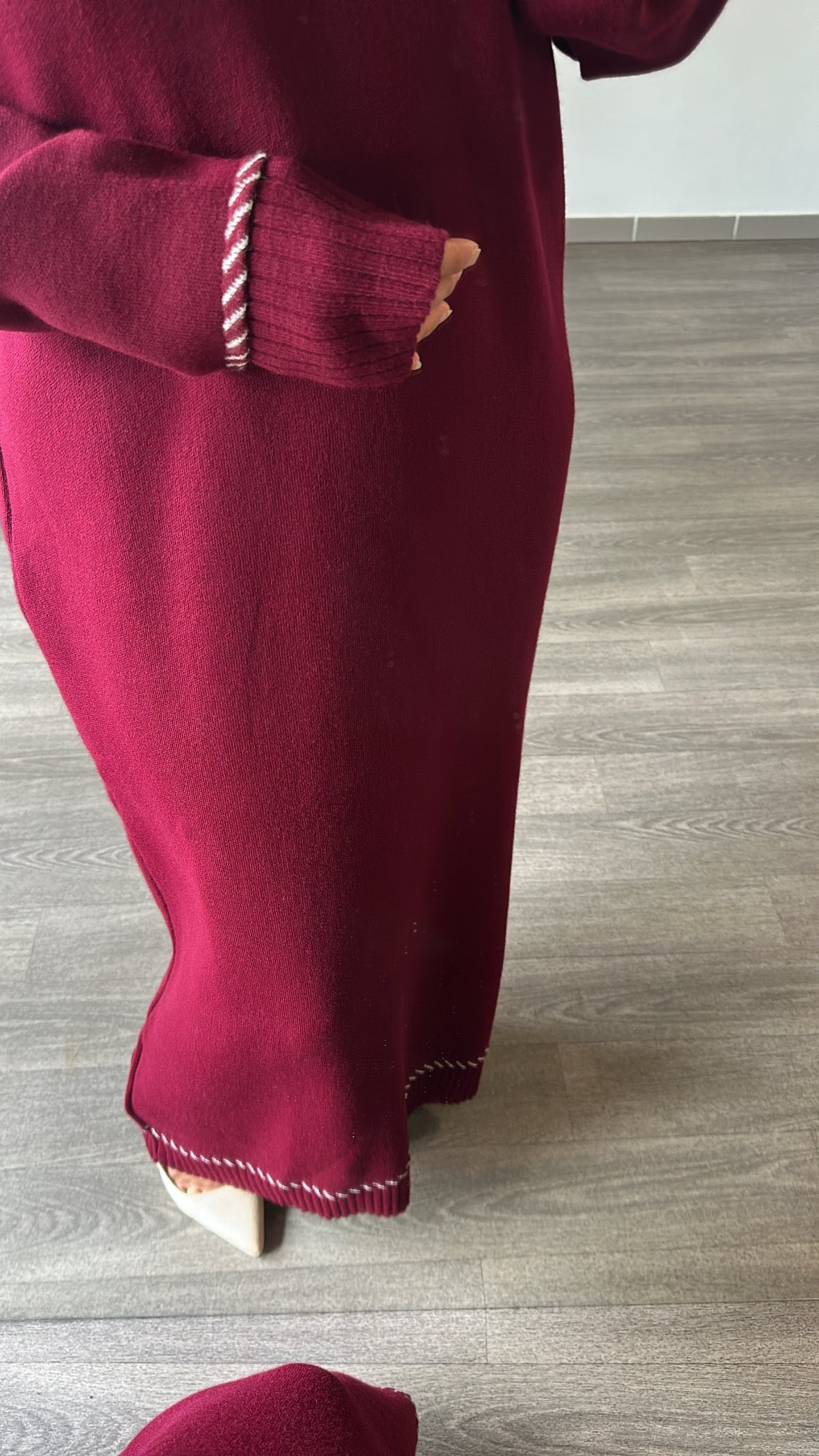 Robe longue bordeaux