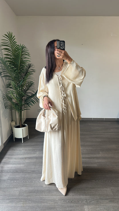 Ensemble 2 Pièces en Coton Texturé – Style Bohème Chic