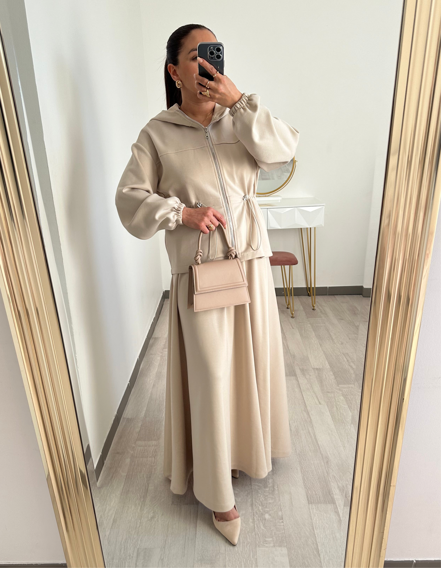 Ensemble jupe et sweat à capuche