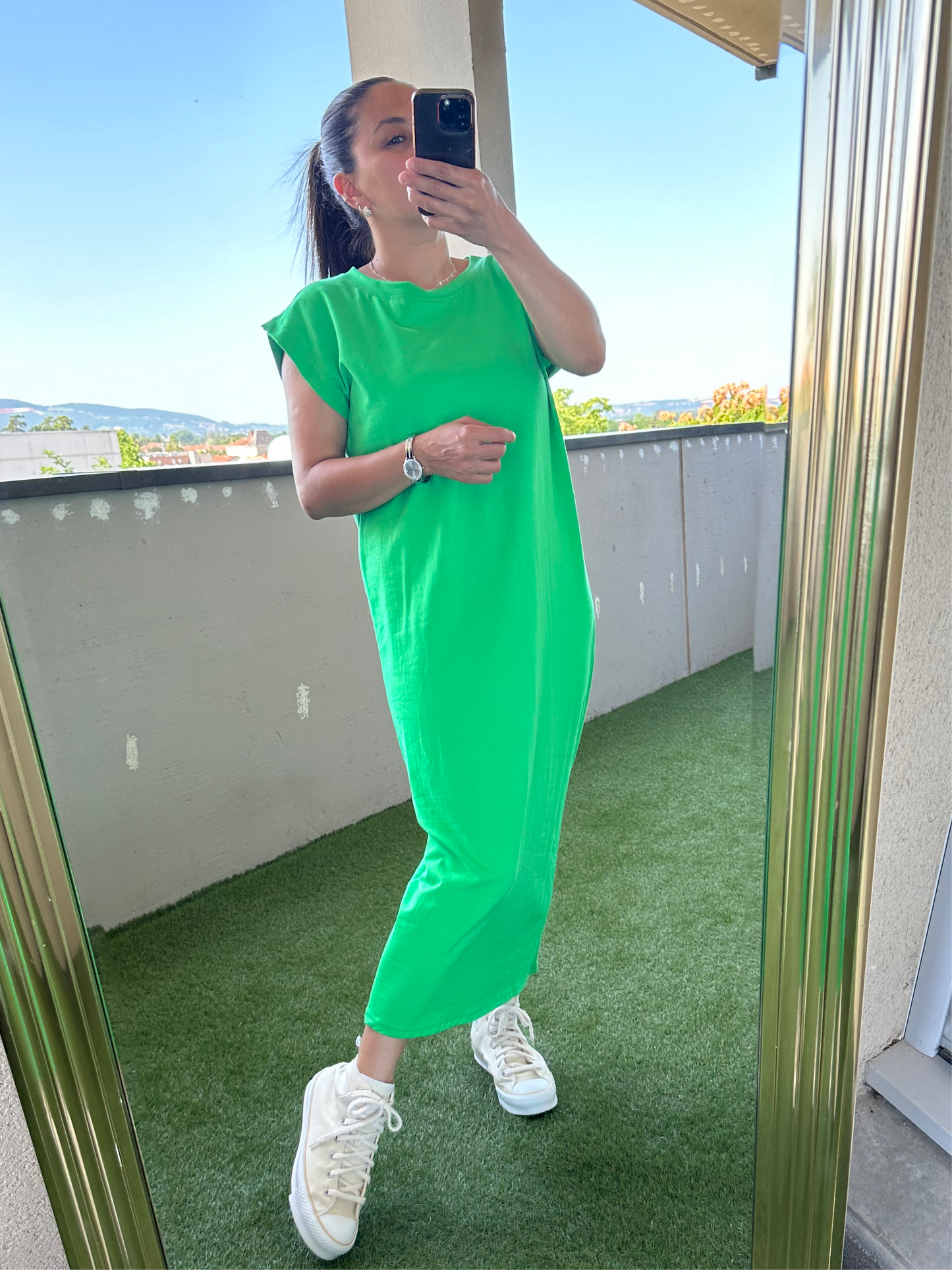 Robe basic verte