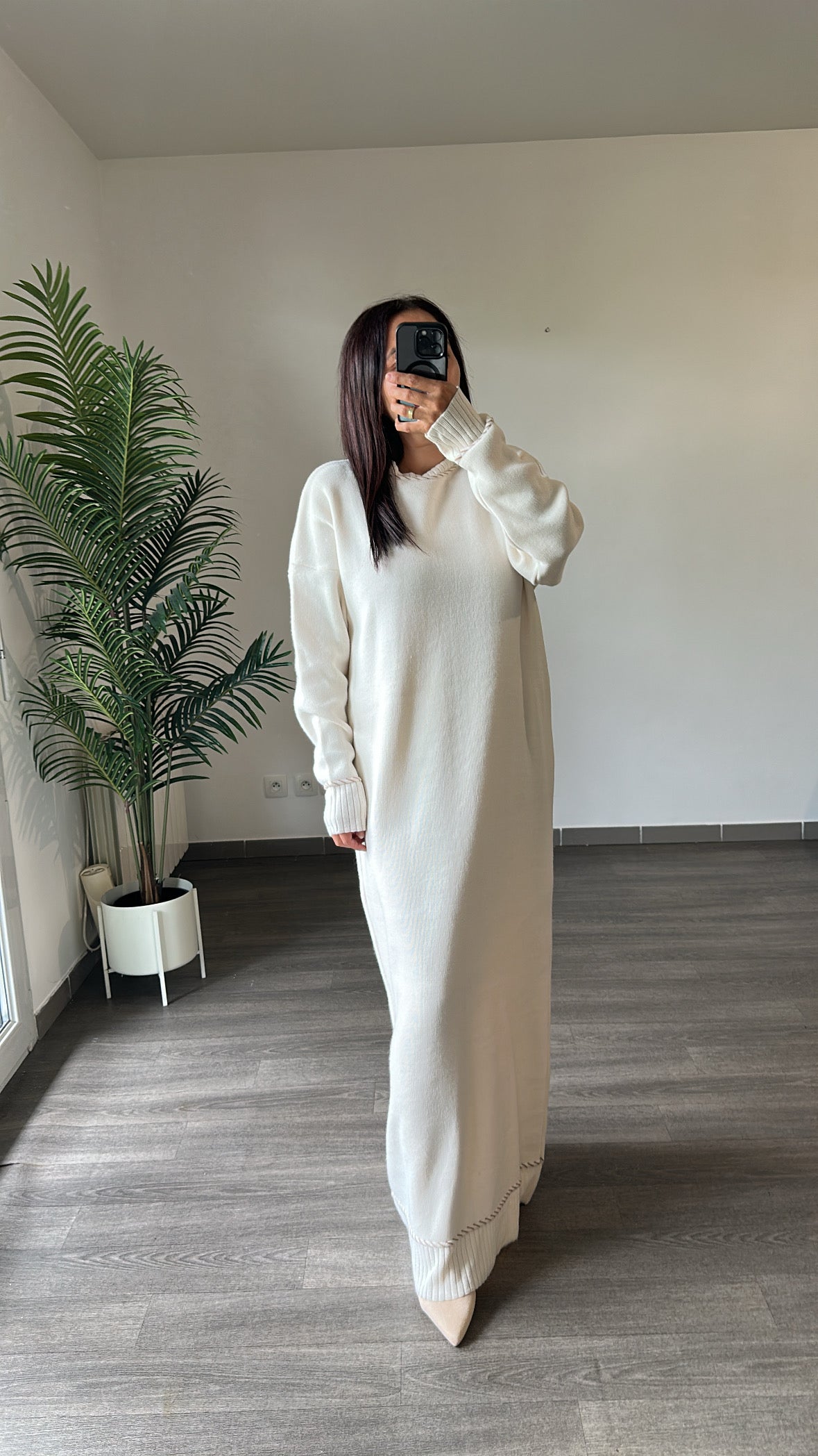 Robe longue en maille