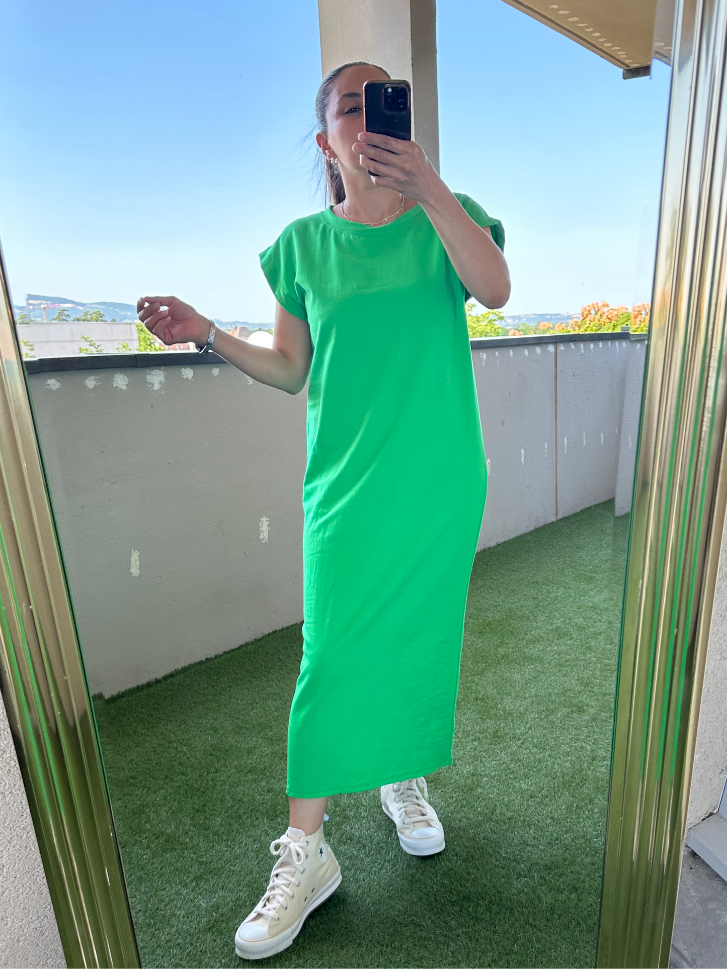 Robe basic verte