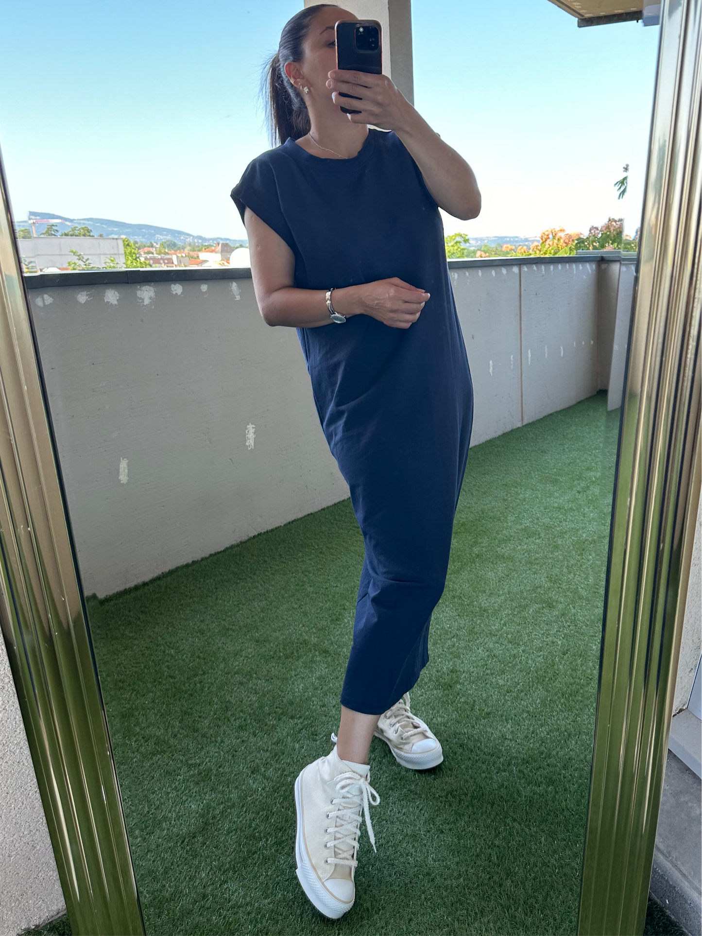 Robe basic bleu marine