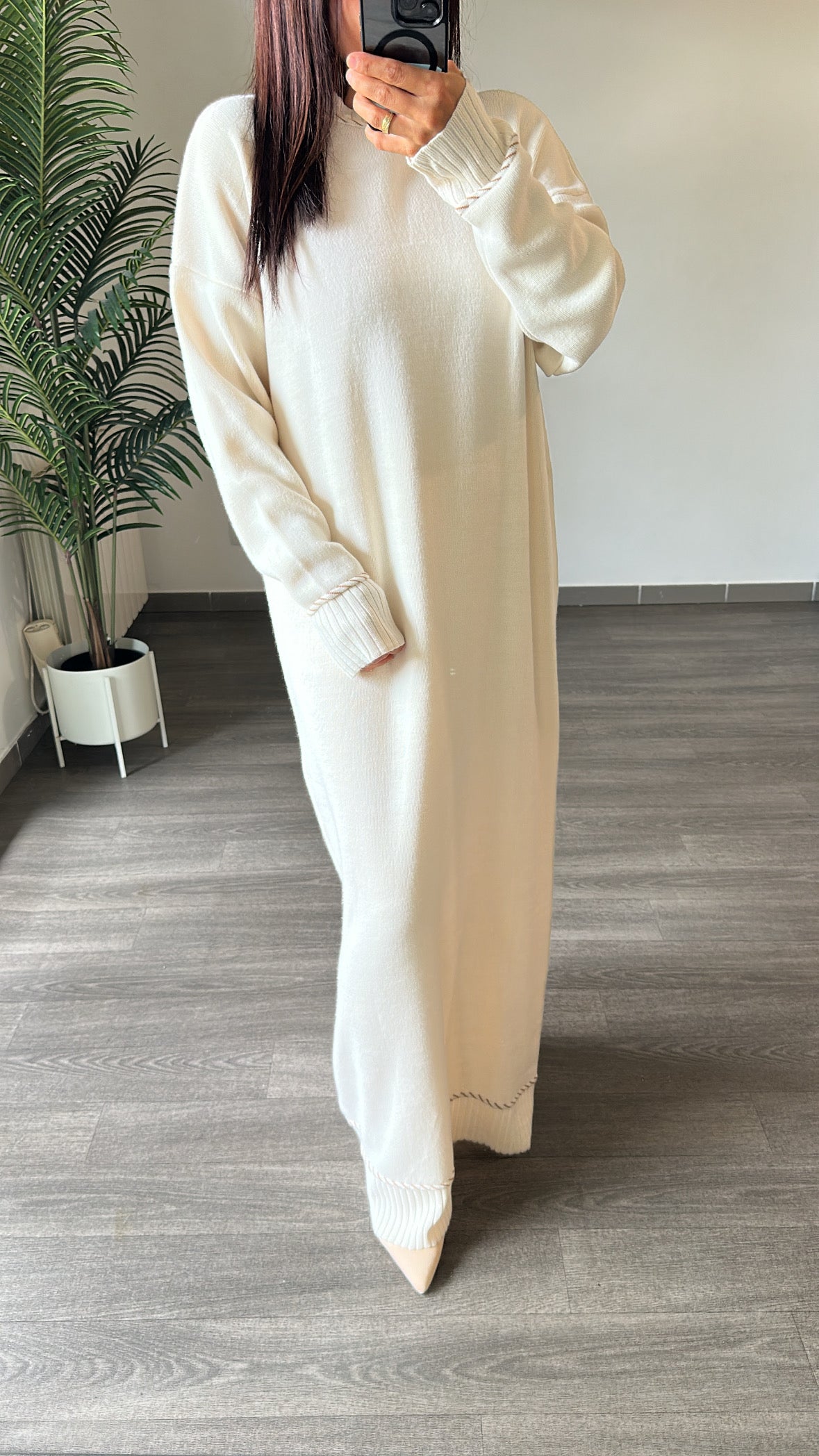 Robe longue en maille