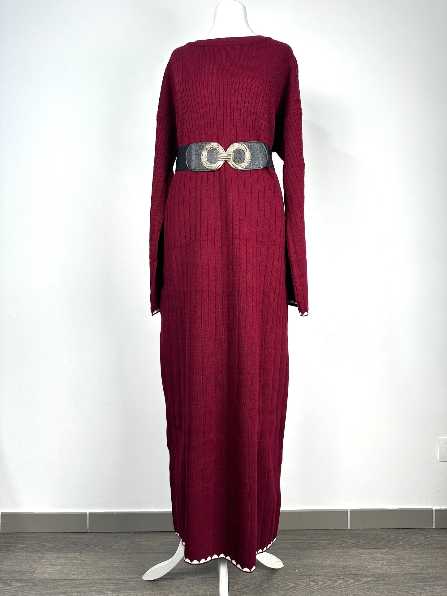 Robe longue bordeaux