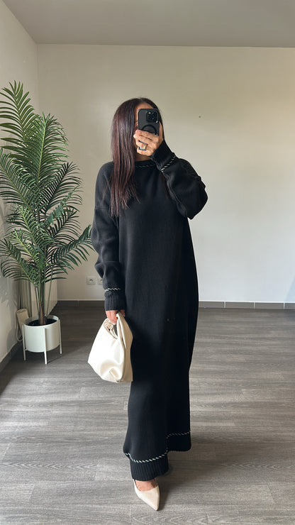 Robe en maille Noire