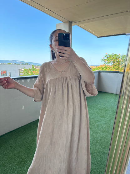 Robe longue gaz de coton