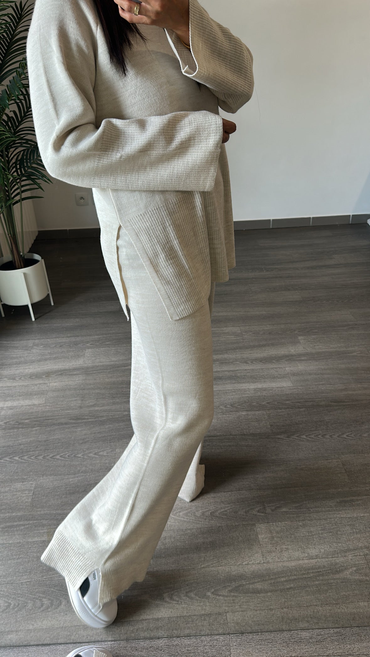 Ensemble en maille cocooning