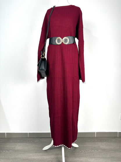 Robe longue bordeaux
