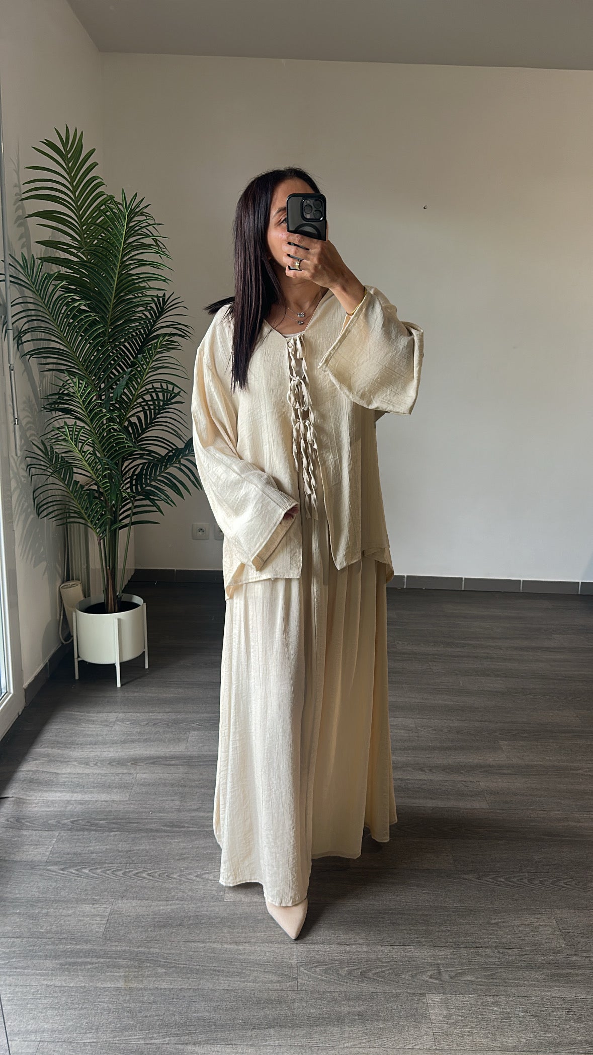 Ensemble 2 Pièces en Coton Texturé – Style Bohème Chic
