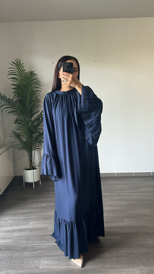 Robe longue bleu marine