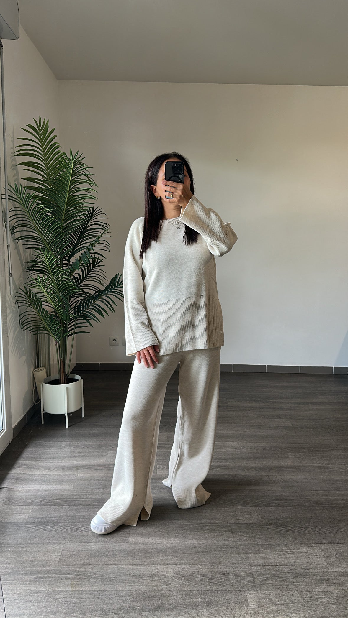 Ensemble en maille cocooning