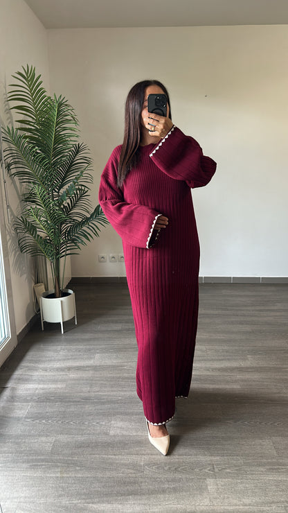 Robe longue bordeaux