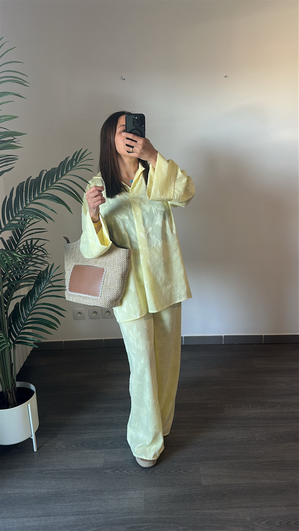 Ensemble texturé – Jaune pastel