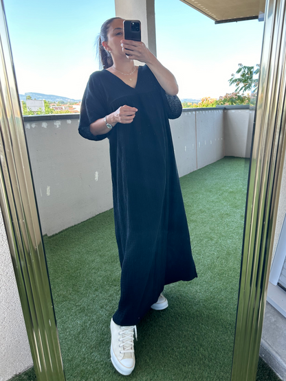 Robe longue gaz de coton