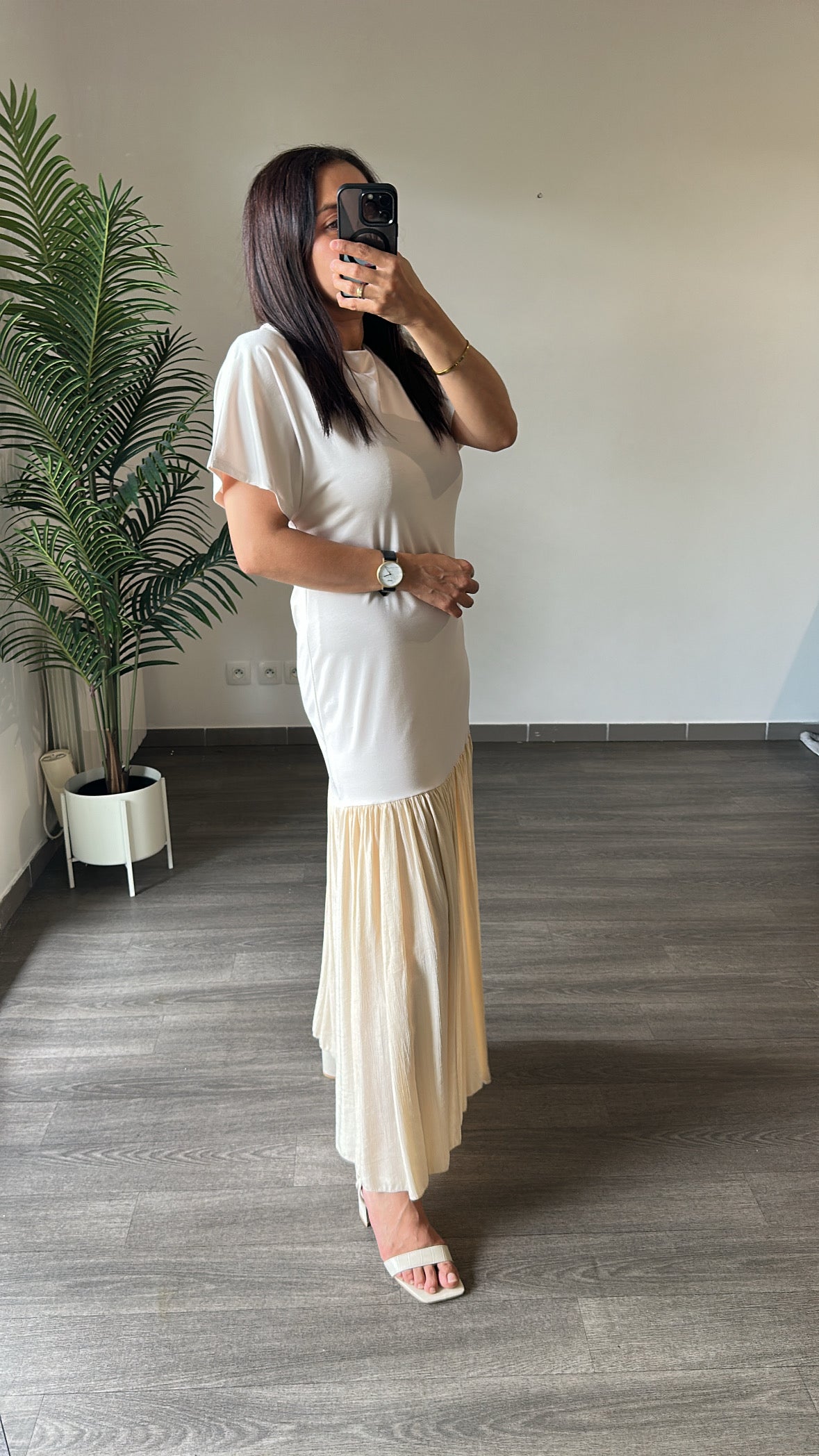 Robe Longue Crème