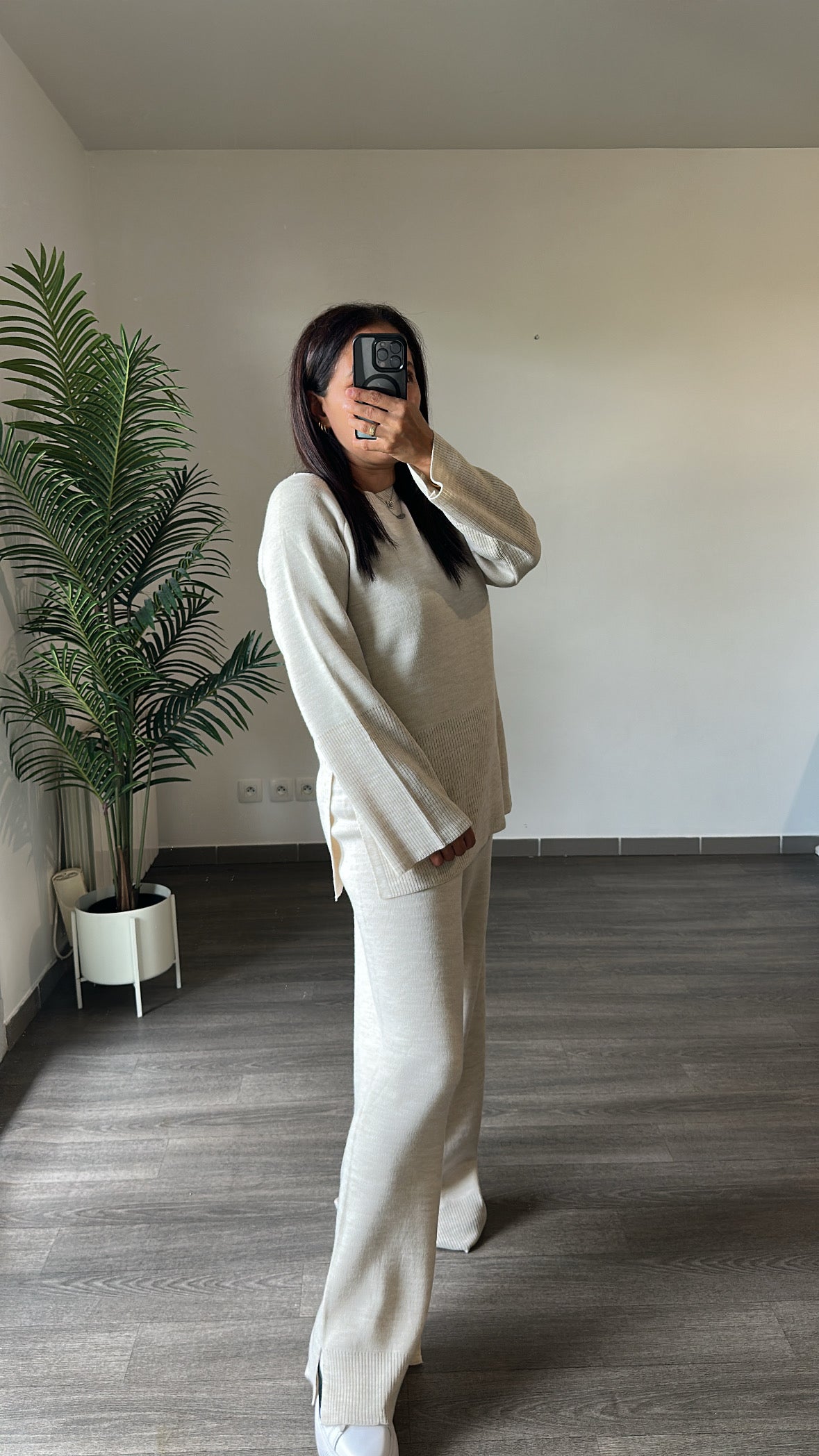 Ensemble en maille cocooning