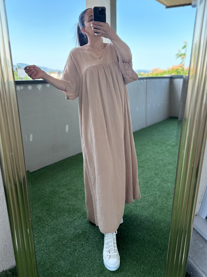 Robe longue gaz de coton