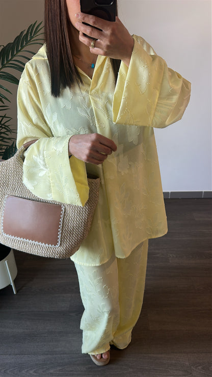 Ensemble texturé – Jaune pastel
