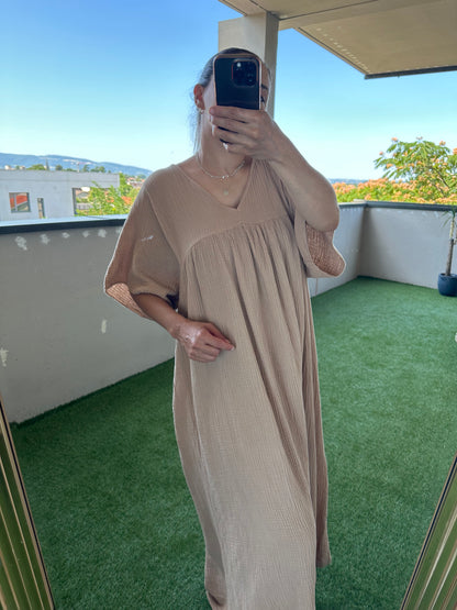 Robe longue gaz de coton