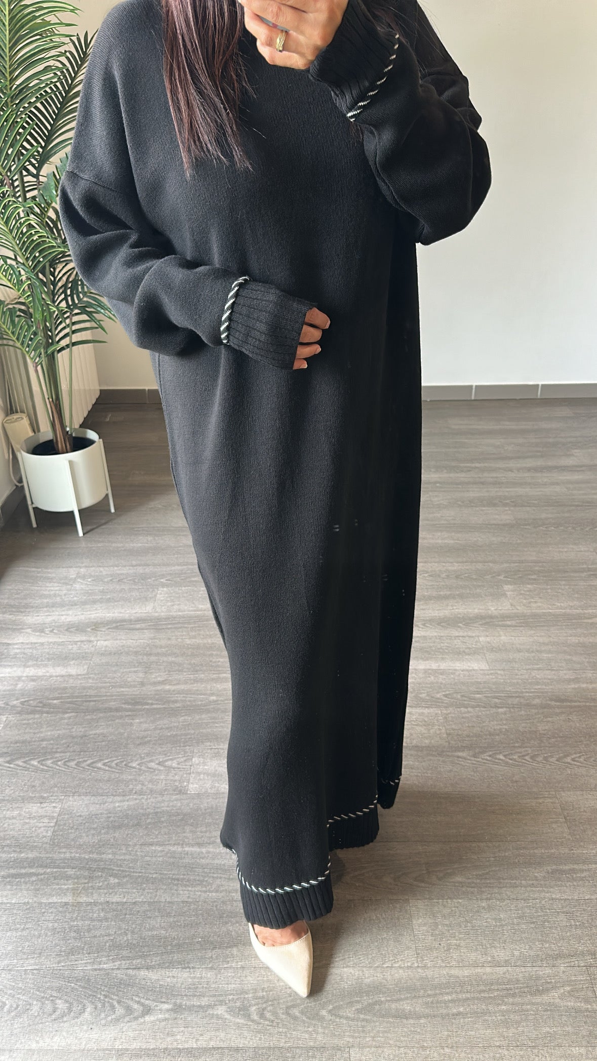 Robe en maille Noire