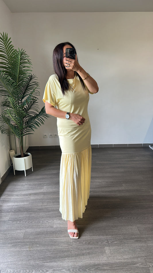 Robe Longue Jaune Pastel