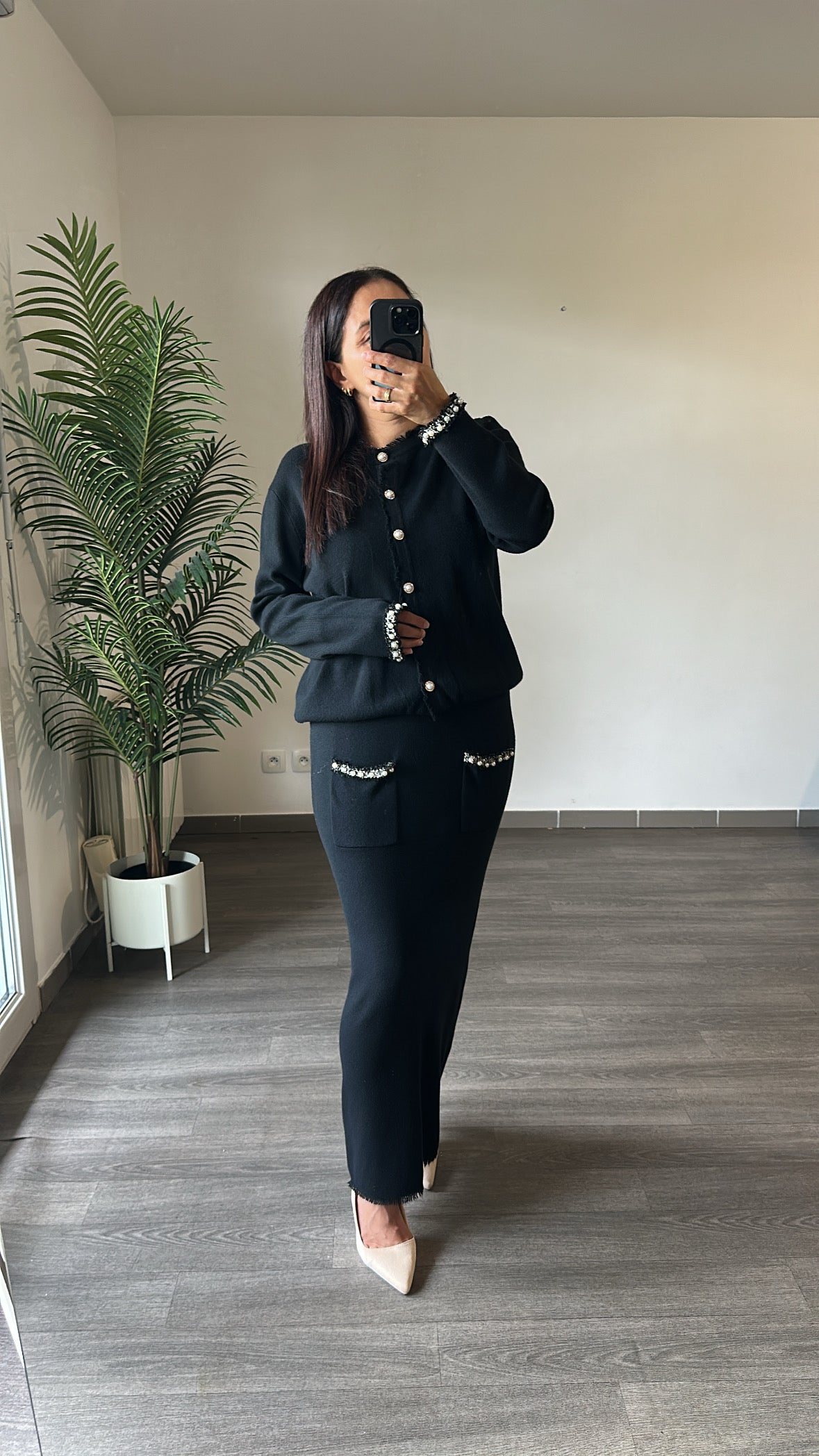 Ensemble jupe et cardigan