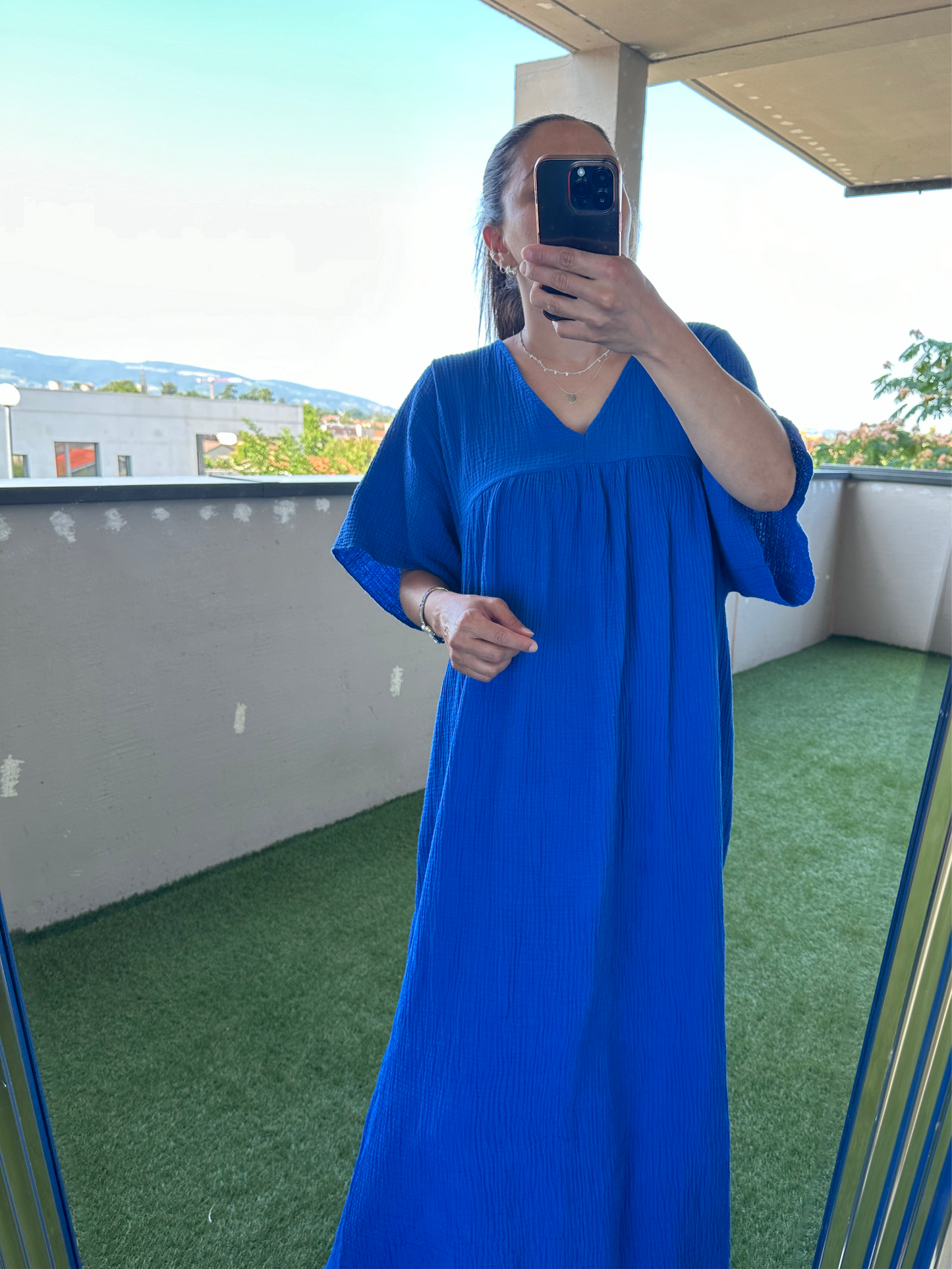 Robe longue gaz de coton