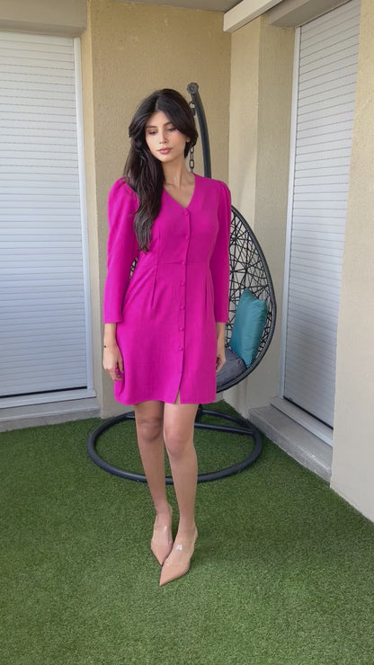 Robe couleur fuchsia
