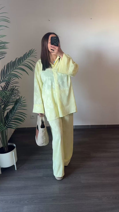 Ensemble texturé – Jaune pastel