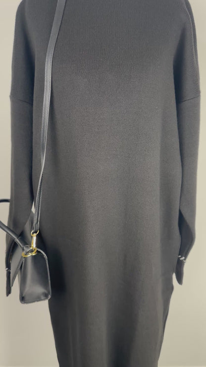 Robe en maille Noire