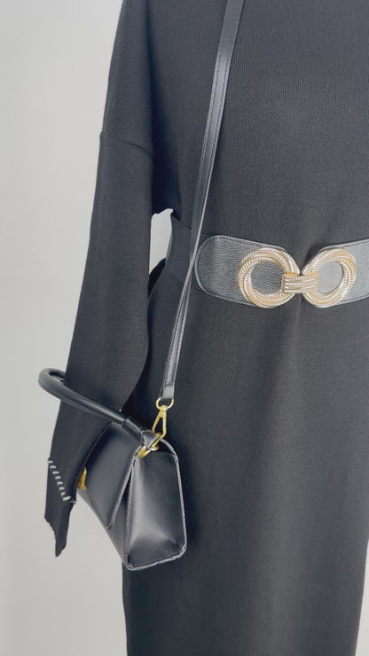 Robe en maille Noire