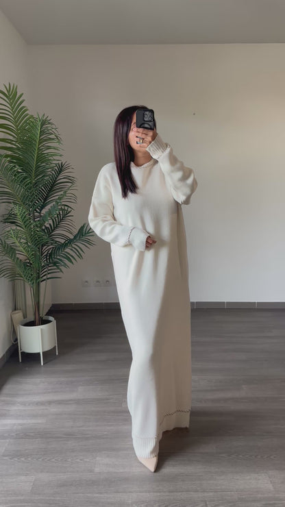 Robe longue en maille