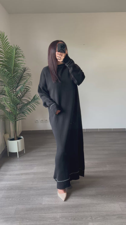 Robe en maille Noire