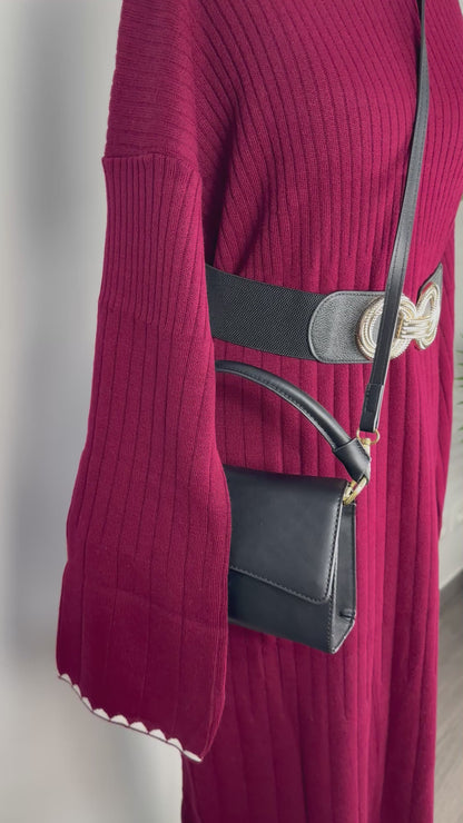 Robe longue bordeaux